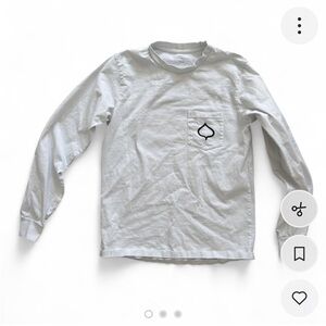 Aspen Snowmass ski resort white longsleeve pocket tee